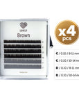 Brown Natural Classic / Hybrid Bundle | 4 Trays