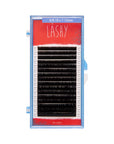 Eyelash extension tray with 'LASHY' branding on a white background
