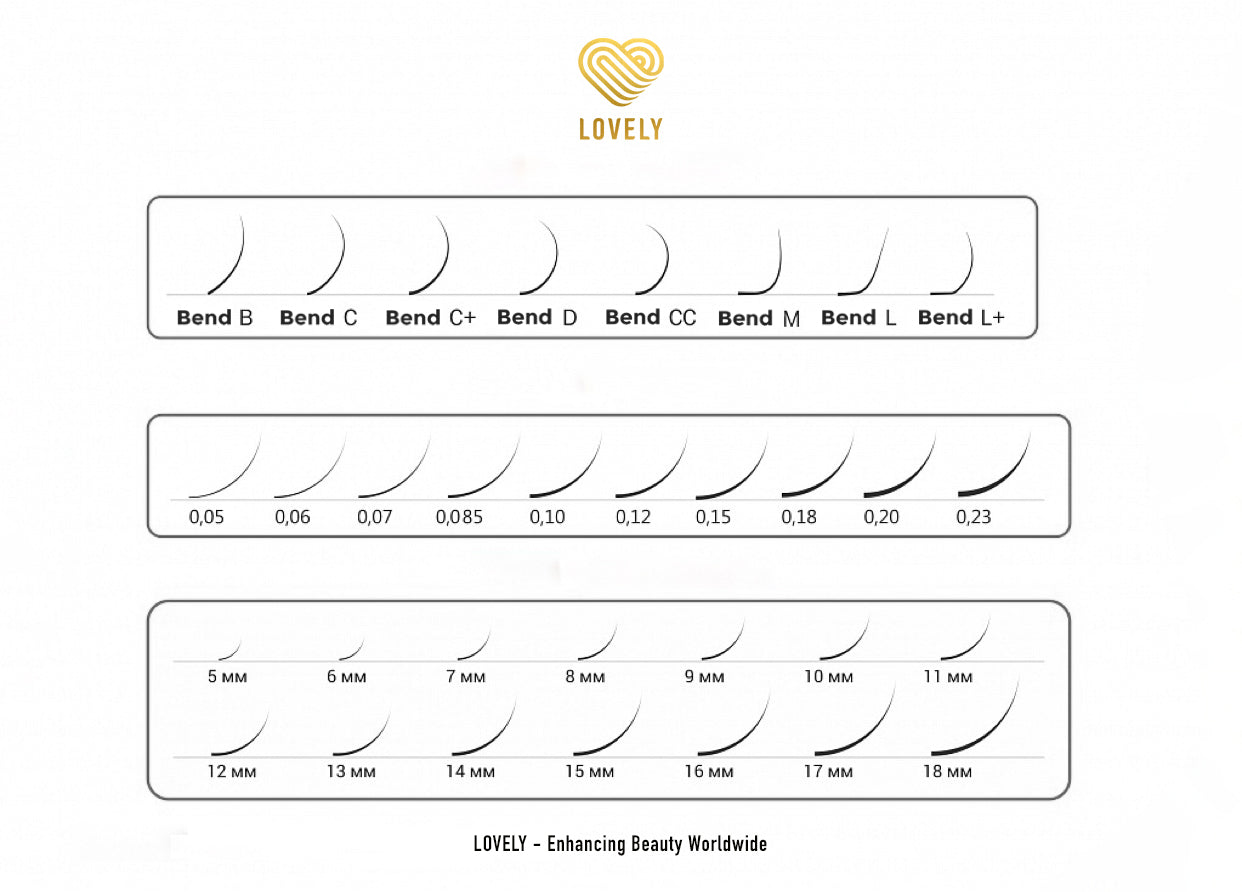 Ideal Eyelash Extensions - 20 Lines L Curl