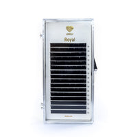 Royal eyelash extensions 16-line mix tray by Lovely US with up to 10,500 premium lashes for volume and hybrid sets